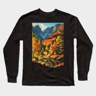 Autumn Scene - Tourism Poster of the Mountains Long Sleeve T-Shirt